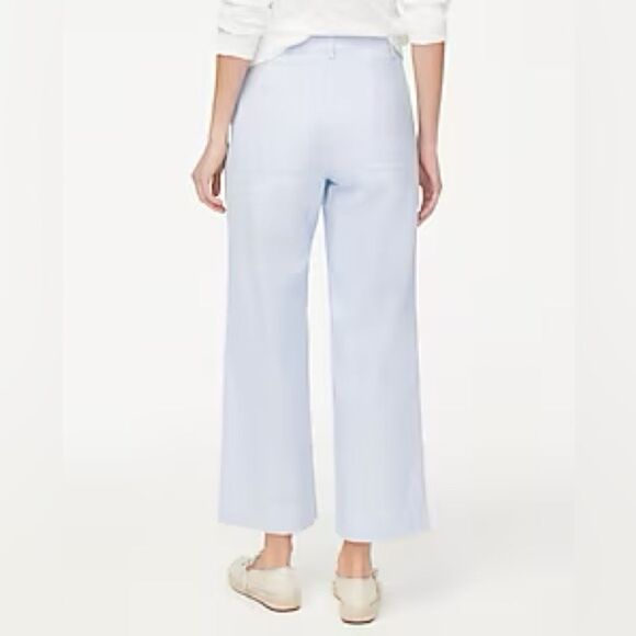 J Crew Striped high-rise wide-leg cropped pant Size 25 NWT $118!! - Picture 2 of 10